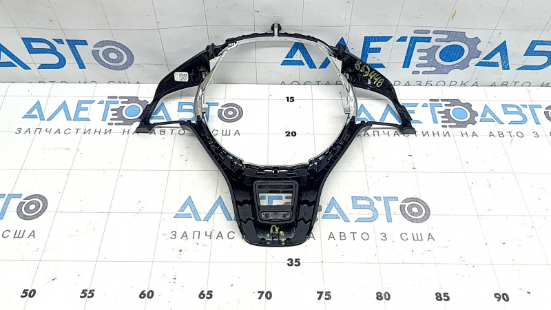 Накладка руля VW Tiguan 18-21 черный глянец с серым, 2 части, R-Line, царапины, сломано крепление, полез хром