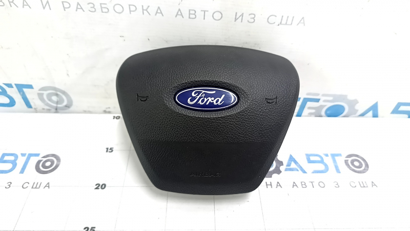 Подушка безопасности руля для Ford Escape 2013-2019, черная, вид спереди.
