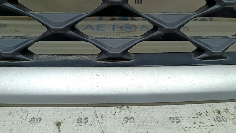 Решетка радиатора grill в сборе Hyundai Tucson 19-21 черный мат, обрамление серебро, с эмблемой, песок