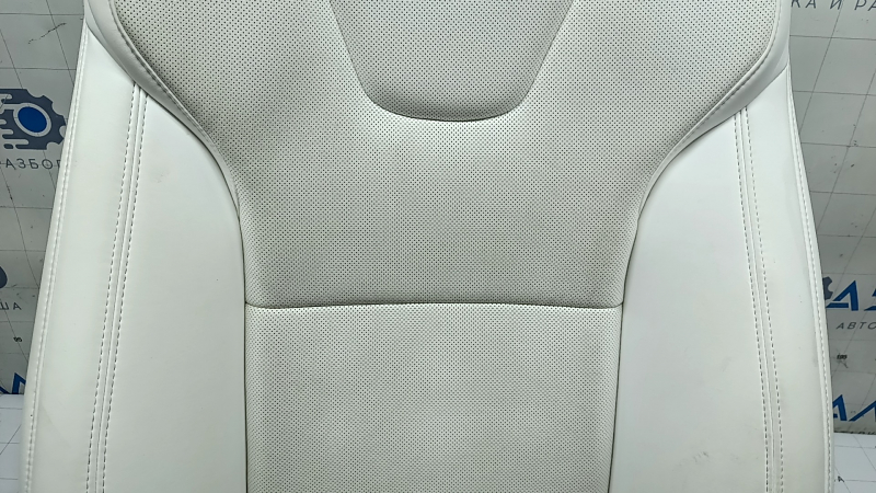 Обшивка спинки водительского сиденья Tesla Model X 22-26 белая кожа, подогрев, вентиляция, под химчистку