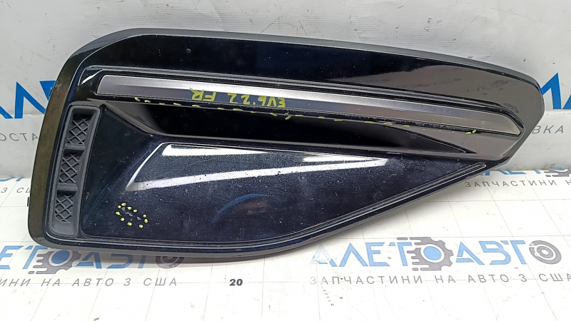 Решетка переднего бампера правая Kia EV6 22-24 черный глянец с хром молдингом, Gt-Line, песок, сколы