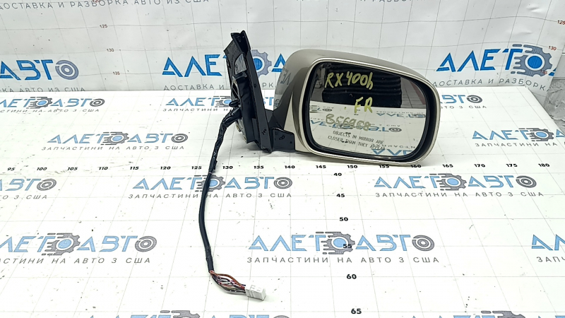 Зеркало боковое правое для Lexus RX 2004-2009, вид сбоку с подключением.
