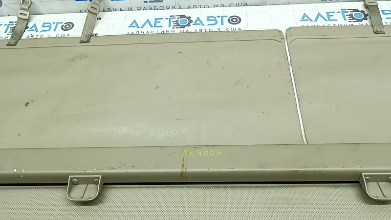 Шторка багажника Lexus RX300 RX330 RX350 RX400h 04-08 бежевая, под чистку, царапины, помята