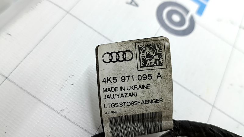 Проводка переднего бампера Audi A6 C8 19-23 под парктроники и park assist, после ремонта