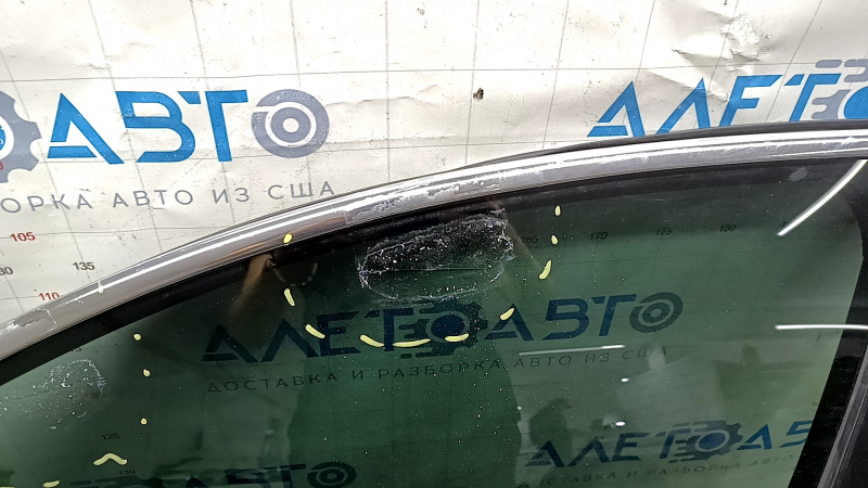 Дверь в сборе передняя левая Honda Accord 23-26 keyless, черный NH731P, царапины, песок, рассохся уплотнитель, в клее
