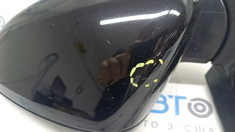 Зеркало боковое левое в сборе Honda Accord 23-25 5 пинов, подогрев, BSM, черное, царапина
