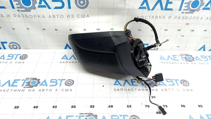 Зеркало боковое левое в сборе Audi Q3 83A 19-24 6+2 пинов, поворотник, подогрев, BSM, графит, песок, потертость