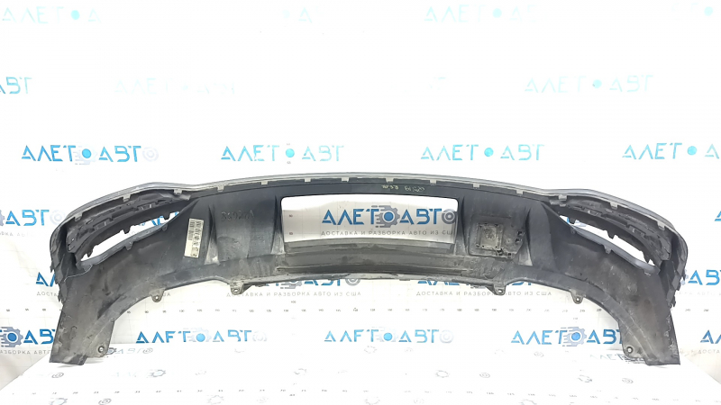 Губа заднего бампера Audi Q3 83A 19-21 черный хром, матовый, S-Line, царапины, потертость