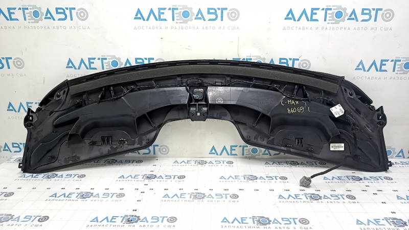 Накладка передней панели центральная верхняя Ford C-max MK2 13-18 черная, с накладками под динамики, сломаны крепления