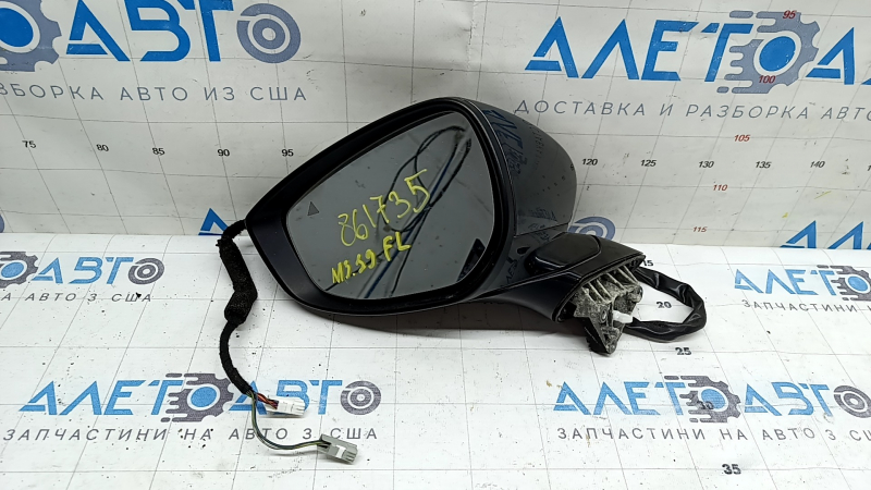 Зеркало боковое левое в сборе Mazda 3 19-22 4d, 6+4 пинов, графит, поворотник, подогрев, BSM, Mexico built