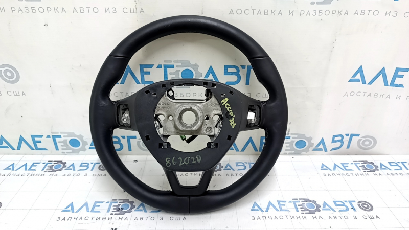 Руль голый Honda Accord 18-22 кожа черн, с задней накладкой и проводкой, царапины