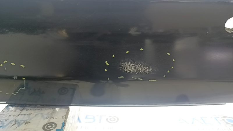 Бампер задний голый Ford Fusion mk5 19-20 под 4 парктроника без Park Assist, черный UM, царапины, выцвел пластик