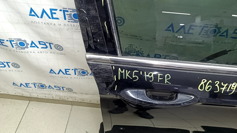 Дверь в сборе передняя правая Ford Fusion mk5 13-20 hybrid, keyless, черный UM, в клее