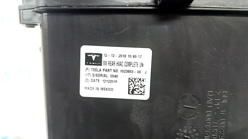 Печка в сборе задняя Tesla Model X 16-21
