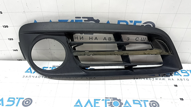 Нижняя решетка переднего бампера правая BMW 5 F10 14-16 открытая под ПТФ, Base, песок
