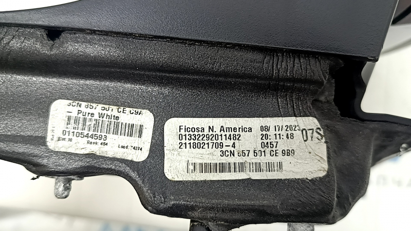 Зеркало боковое левое в сборе VW Atlas 24-26 6+2 пинов, поворотник, подогрев, BSM, белое