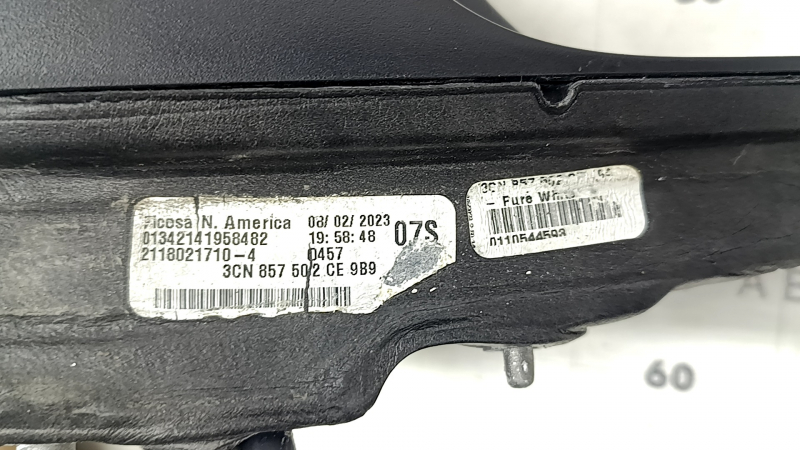 Зеркало боковое правое в сборе VW Atlas 24-26 6+2 пинов, поворотник, подогрев, BSM, белое