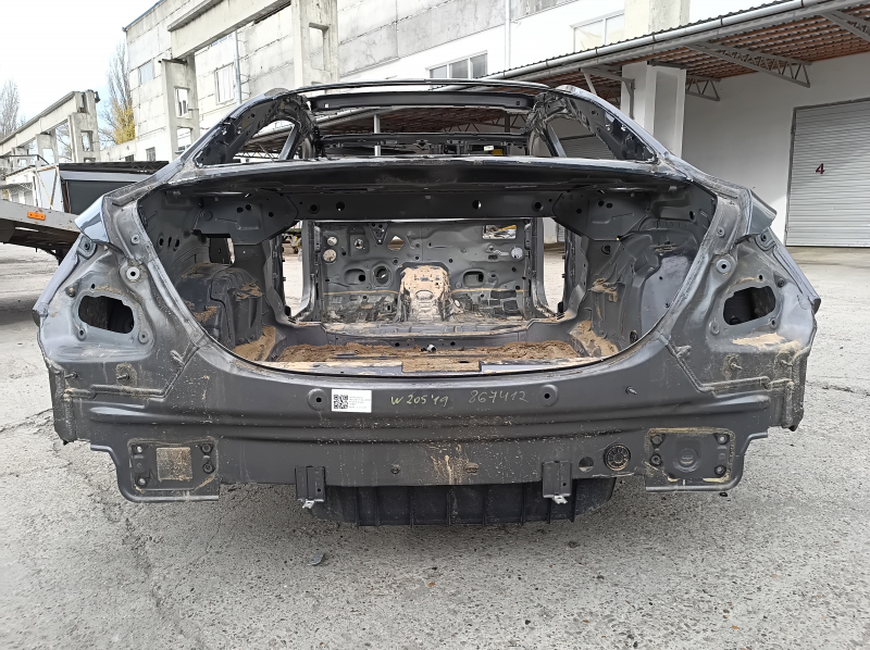 Задняя панель Mercedes C-class W205 15-21 на кузове, графит