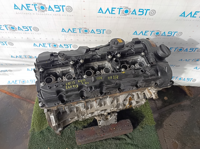 Двигатель BMW 5 F10 13-16 N55B30A AWD 111к запустился, повреждение водой, эмульсия, на запчасти