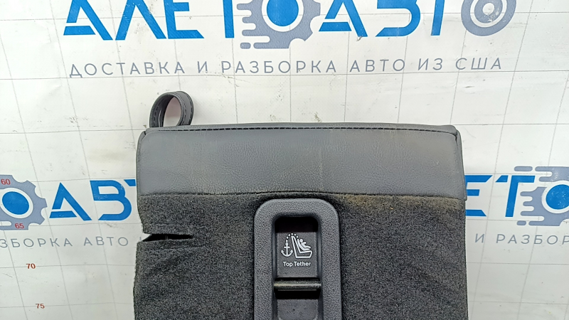 Спинка заднего ряда 2 ряд центральная Mazda CX-5 18-23 кожа черная, с перфорацией, с коричневой строчкой, без подголовника, с USB, примята