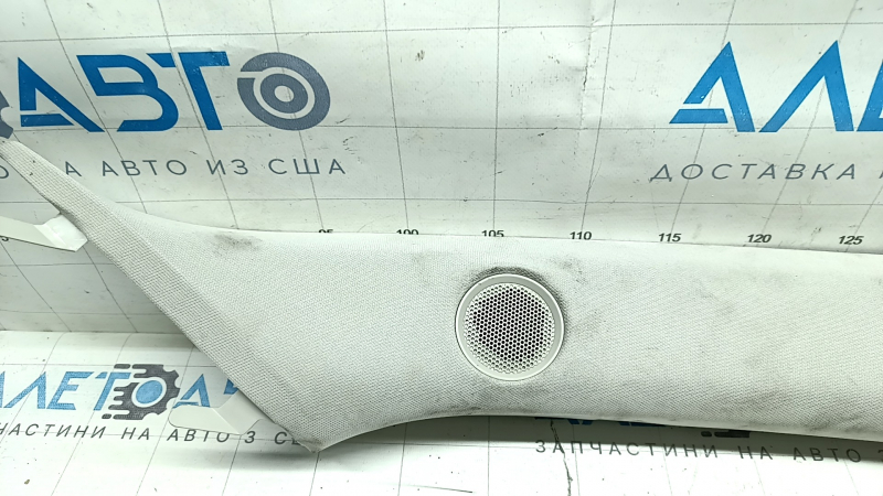 Накладка передней стойки верхняя правая Mazda CX-5 17-25 под динамик, серая, под химчистку