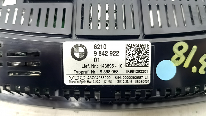Щиток приборов BMW X3 G01 18-21 без проекции, 88к