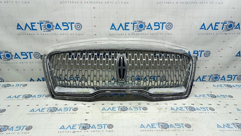 Решетка радиатора grill Lincoln MKC 19-19 хром, с эмблемой, тычки на хроме