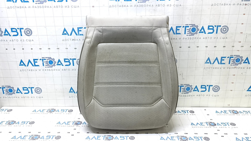 Обшивка подушки пассажирского сиденья VW Passat b8 16-17 USA кожа серая, перфорация, подогрев, под химчистку
