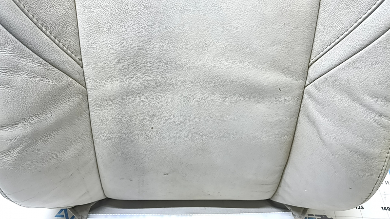 Обшивка спинки пассажирского сиденья Toyota Avalon 13-15 кожа, серая, подогрев, замята, под чистку