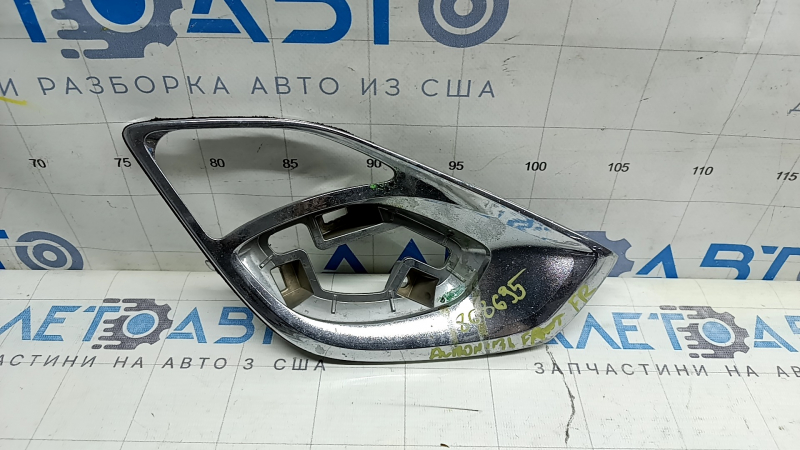 Решетка бампера правая Toyota Avalon 13-15 под вставку, хром, песок, без заглушки