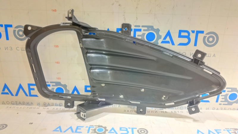 Решетка переднего бампера левая Ford Edge 19-24 под ПТФ с хром молдингом
