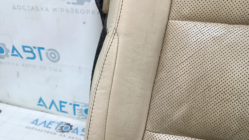 Обшивка подушки водительского сиденья Lexus ES300h ES350 13-15 кожа бежевая, под подогрев и вентиляцию, потрескана кожа, под химчистку