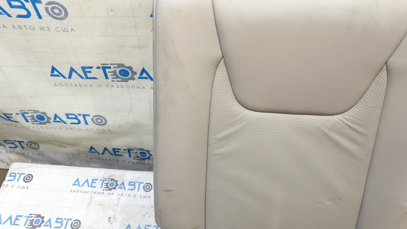 Спинка заднего ряда сидений левая 2 ряд Lexus RX350 RX450h 10-12 кожа серая, перфорация, под химчистку, вмятины, надрыв