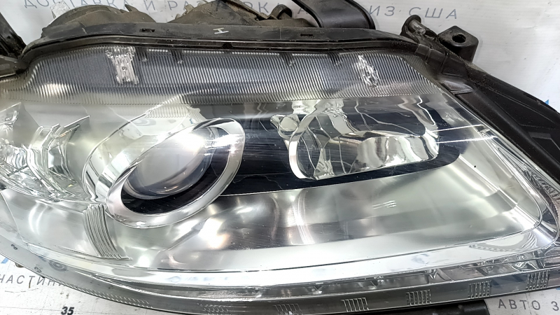 Фара передняя правая в сборе Lexus ES300h ES350 13-15 дорест ксенон + LED DRL, песок, под полировку
