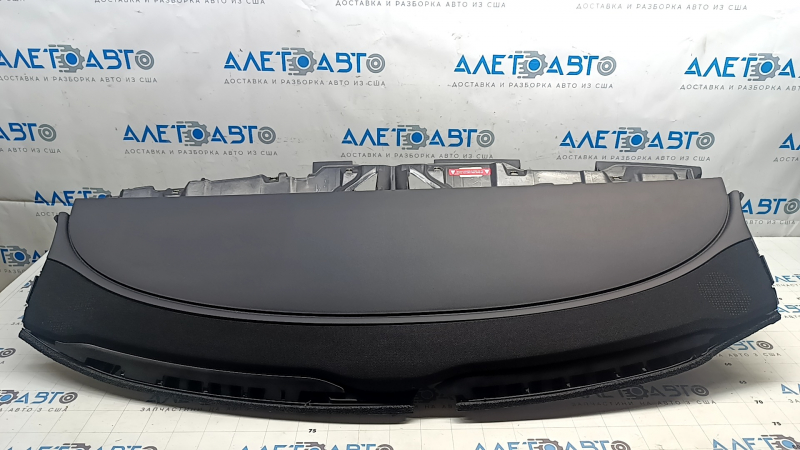 Торпедо передняя панель с AIRBAG Tesla Model 3 18-23 кожа черная, с накладкой под динамики, ржавый пиропатрон