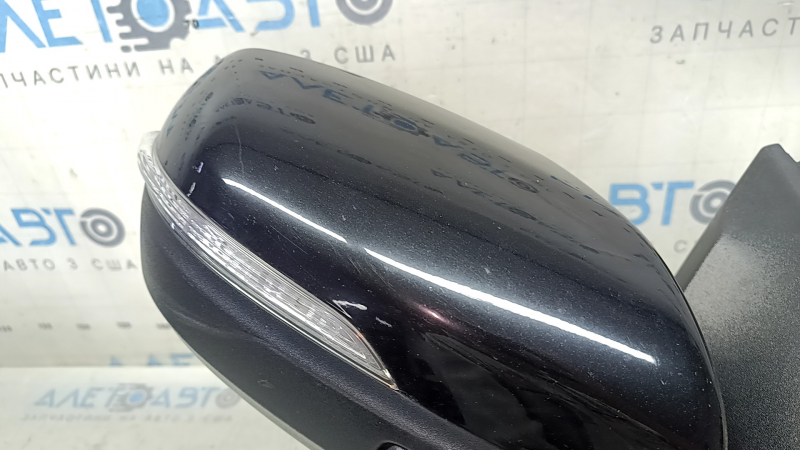 Зеркало боковое правое в сборе Ford Edge 19-24 12 пинов, поворотник, подсветка, подогрев, BSM, черное, песок, царапины