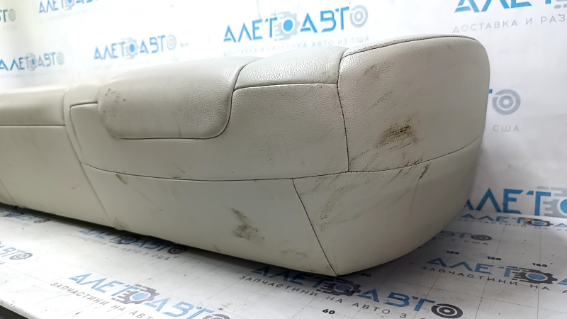 Подушка заднего ряда сидений Ford Edge 15-24 кожа серая, под электро, тычки, потрескана, под электро