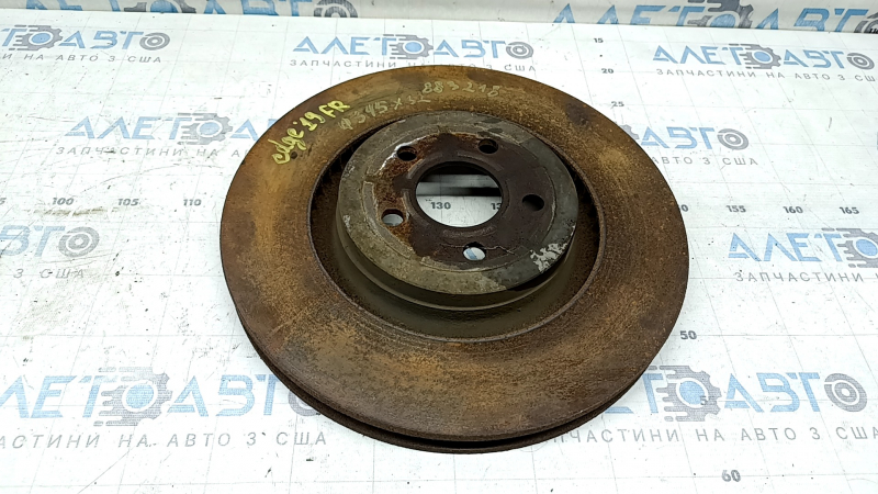 Диск тормозной передний правый Ford Edge 15-21 345/32мм, ржавый