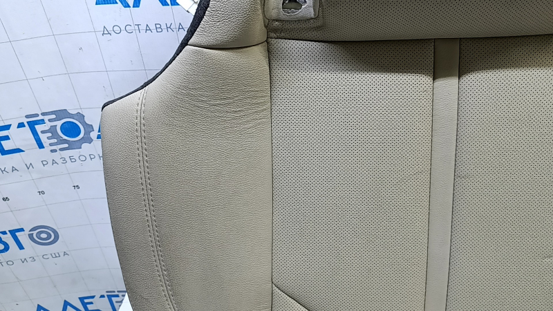 Подушка заднего ряда сидений Hyundai Sonata 15-17 кожа, бежевая, перфорация, под подогрев, под чистку, замята