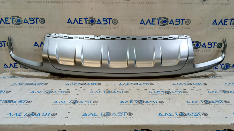 Губа заднего бампера Audi Q7 16-19 серебро