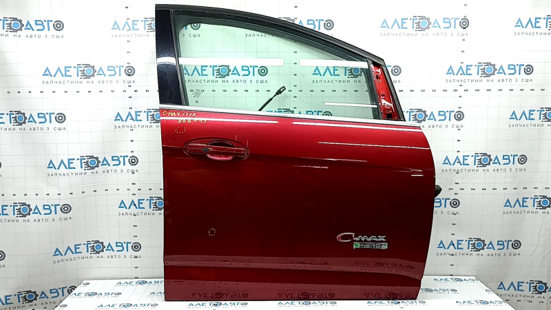Дверь в сборе передняя правая Ford C-max MK2 13-18 keyless, Energi, красный RR, тычки