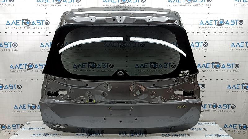 Дверь багажника голая со стеклом Mitsubishi Outlander 22-26 электро, тонировка, графит U17, царапина на стекле