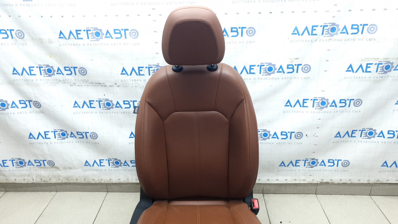 Пассажирское сидение Alfa Romeo Giulia 19-23 с airbag, электро, подогрев, кожа коричневая