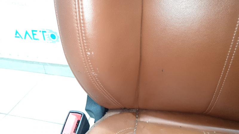 Водительское сидение Alfa Romeo Giulia 19-23 с airbag, электрическое, подогрев, память, кожа коричневая, под чистку