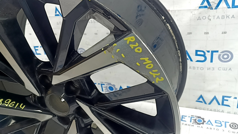 Диск колесный R20х8J ET35 Mitsubishi Outlander 22-26 черный с хромом, легкая бордюрка