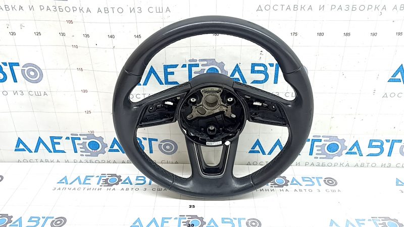 Руль голый Audi A5 F5 20-23 кожа черная под лепестки, без лепестков и кнопок, царапины
