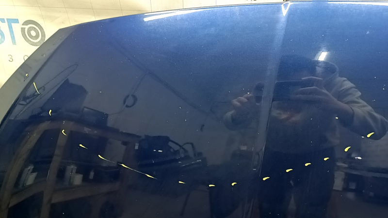 Капот голый Hyundai Elantra AD 19-20 сталь, синий VU, песок, тычка