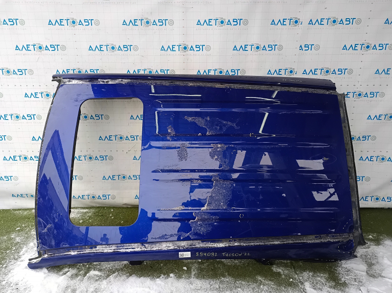 Крыша металл Hyundai Tucson 22-26 под люк, USA, отпилена, замята, тычки