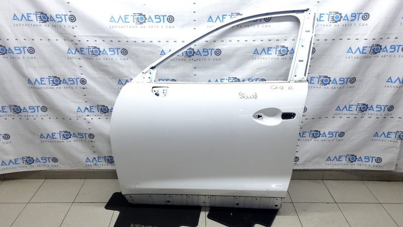 Дверь голая передняя левая Mazda CX-9 16-23 белый 25D, сколы, царапины, тычка