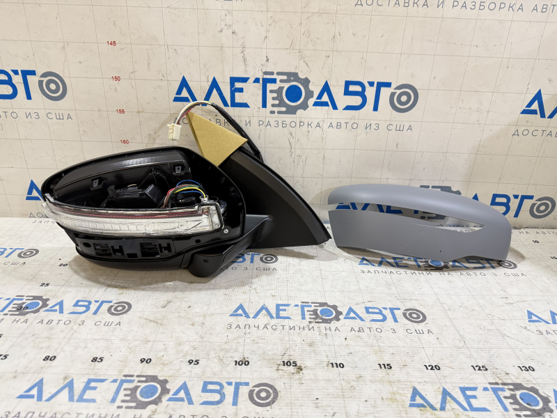 Зеркало боковое правое в сборе Nissan Rogue Sport 17-22 7 пинов, поворотник, подогрев, подсветка, выпуклое
